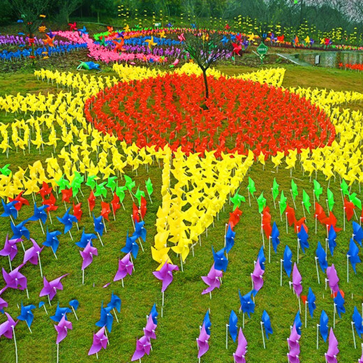 Yingrong Wind Moulin en plein air décoration Sports Rencontrez la maternelle des enfants faits à la main