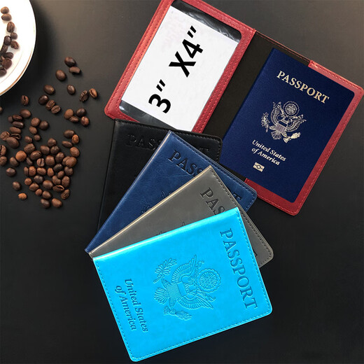 Cool Beren ID Passport Protective Case Vaccine Card Case Multi-color Passport Case Travel Study Abroad Document Storage Case Black