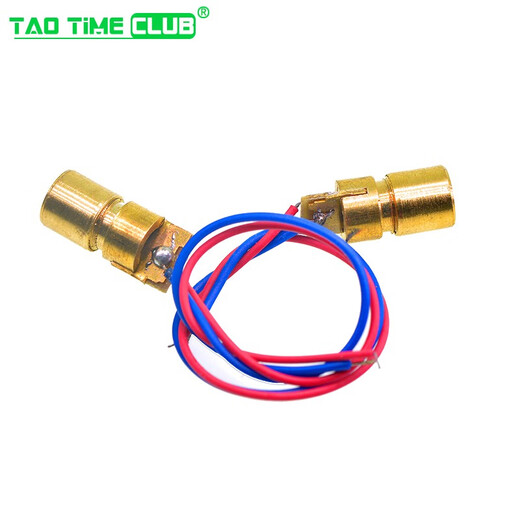 3V5V laser head laser diode 5mW red dot-shaped in-line copper semiconductor laser tube 6MM outer diameter 5mW red in-line laser head (1 piece)