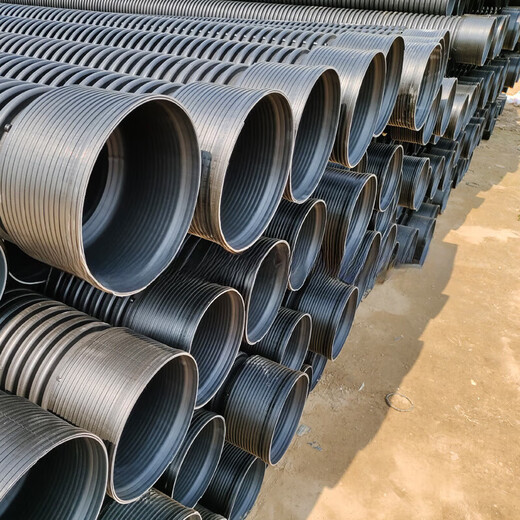 MDUGHDPE steel belt corrugated pipe PE large diameter steel belt reinforced pipe 300 production of underground drainage and sewage winding pipe 160