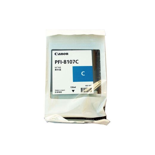 佳能原装PFI-8107/8207墨盒 IPF671 771 681 781 786绘图仪 PFI-8107C青色 130ml