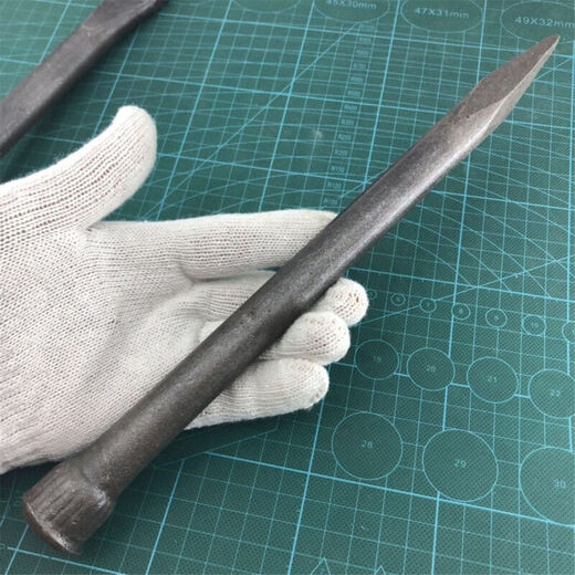 耐巧水泥凿子特钢扁头凿钢冲子样冲凿石匠锤子劈石器石工钢凿钎子 29厘米长平头