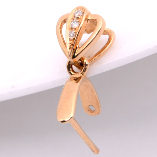 Yuyao 18k gold buckle head cow nostril pendant buckle platinum color gold thickened jade buckle melon seed buckle emerald inlaid with diamonds jade pendant buckle Q style - thickened - inlaid with real diamonds