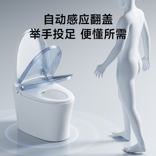 DongPeng (DongPeng) Toilettes de toilette intelligentes officielles maison intégrée thermique instantanée stérilisation bouclier mousse de mousse de toilette intelligente sans eau W6191-Automatique + Bouclier en mousse + pression d'eau illimitée [300-395 mm]