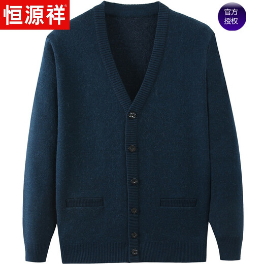 Hengyuanxiang Brand Herrenkleidung, Großvater Woll-Strickjacke, Mitte des Alters und älteren Männerkleidung, Vater, dicker Langarmpullover, 897 plus dünner Samt, mittelgroy grau 175 [130-145jin [Jin gleich 0,5 kg]]