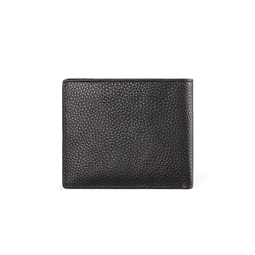 Libellule rouge [Couche supérieure Cowhide] Boîte de portefeuille courte Portefeuille portefeuille pour hommes Portefeuille multiple par carte portefeuille masculine noir
