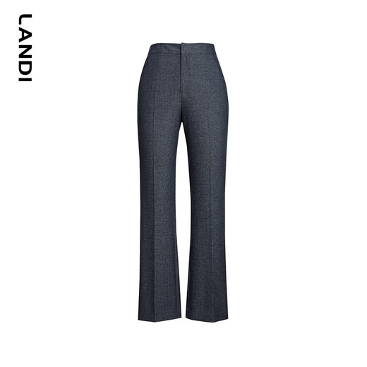 LANDI is off the shelves and back in stock for autumn new style dark gray slim fit slightly flared suit pants for women, high waist formal pants, dark gray L
