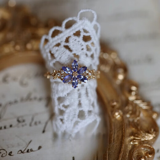 DL 1998 Chinese Valentine's Day Gift 520 Valentine's Day Gift Fat Donglai Same Style Tanzanite Bellflower Villa Meitianl Hong Kong No. 9