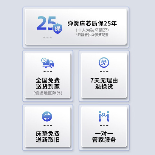 Xilinmen government subsidized imported latex soft and hard two-sleep thick mattress antibacterial and anti-mite independent spring mattress Simmons Lightyear plus3.0-thickness 25.5cm 1.8*2 meters