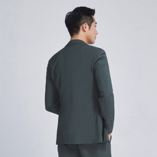 雅戈尔（YOUNGOR）单西男两粒单排扣修身版休闲西服男西服外套羊毛新品商场同款 深灰 M 170/92A