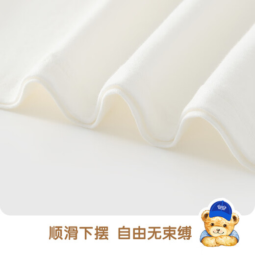 Classic Teddy精典泰迪童装儿童长袖T恤男童圆领上衣中大童时尚秋装 白色 140
