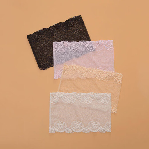 Jin Xiangzhi strapless underwear, anti-exposure, lace thin breasts, women's inner wear, black and white, wrapped breast cover, no breast pads, 5-piece pack (random style and color), one size fits all, 70-130 Jin Jin equals 0.5 kg