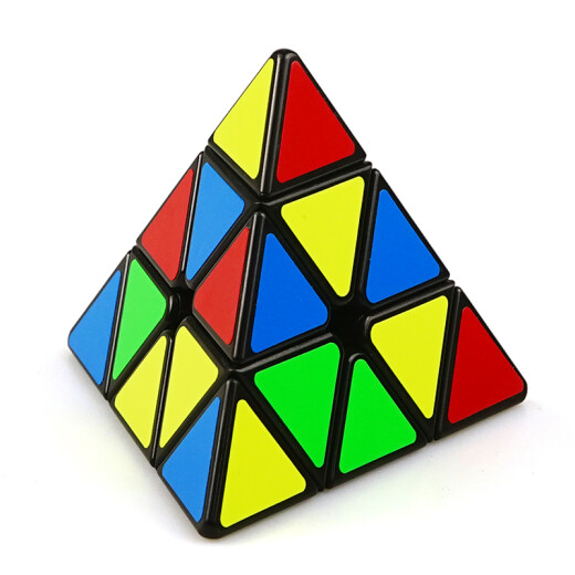 Holy Hand Rubik's Cube Three-Level Pyramid Children's Toy Boys and Girls Early Education Professional Racing Competition Special-shaped Triangle Rubik's Cube Black Birthday Gift