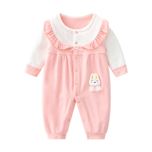 Didi Bear Diary (DidixionGriji) Bunny Kleidung Frühling und Herbst Langarm Pure Cotton Baby Kleidung Neugeborene Strampler Vollmond Sommerklimaanzug Pyjama (vier Jahreszeiten Langarm