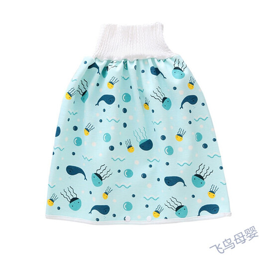 Bebé a prueba de la cama Pañal falda del pañal Anillo de pañales Pañal para niños Pañal para niños Policita impermeable y lavable de algodón puro de algodón de algodón alto de algodón alto Sellado Fello de sello lleno de oso (0-4 años)