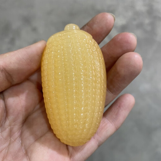 Yiqinxuan Beige Jade Handle Piece Jade Fruitful Pendant Men's Handlepiece