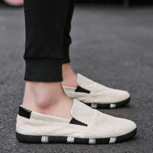 Zapatos para hombres transpirables viejos zapatos de tela beijing lino zapatos casuales de estilo coreano zapatos de mesa de lienzo de moda