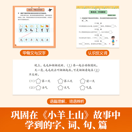 小羊上山儿童汉语分级读物全套第123456级第一二三级识字卡片卡牌绘本发声书阅读力闯关游戏图画书幼小衔接学前班幼儿园教材宝宝早教启蒙认知故事书籍0-3-6-8岁小中大班用书育儿家长使用指南 【共6册】