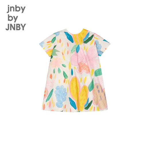 jnby by JNBY new Jiangnan cloth children's clothing short-sleeved A-type dress 24 autumn girls 1O7G12460 690/mixed powder (batch 1) random pattern 120cm