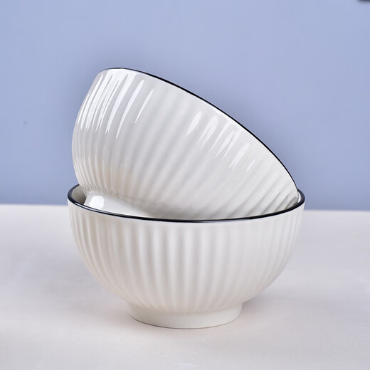 Sujiang ceramic tableware simple plate bowl set pure white underglaze color tableware set underglaze color dish set microwave oven Yamada 16-piece set (4 bowls, 4 plates, 4 spoons, 4 chopsticks) 16 pieces