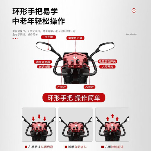 Yongqian elderly electric four-wheeler household foldable moped for the elderly and disabled smart elderly walking electric vehicle 10A lead-acid special price about 30 miles/motor 180W