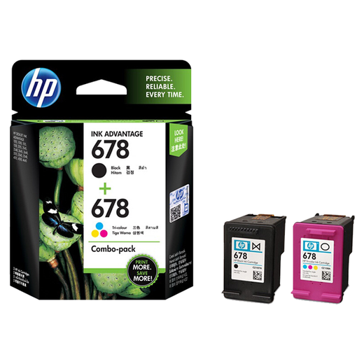 惠普（HP）678墨盒原装2648 4648 4518 1518 2548 2515 3548打印机 678黑色彩色套装（黑色480页+彩色150页）