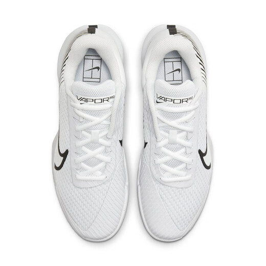 Nike (Nike) Zoom Vapor Pro Men and Women Hard Court Hard Tennis Shoes Competity Sneakers Barefoot 2023 Australian Open Spring New Model [Modelo de hombres] DR6191-101 Blanco y negro 42 (por favor comuníquese con el servicio al cliente)