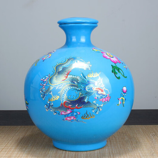 Jingdezhen Ceramic Wine Bottles and Jars Sealed Liquor Bottles Empty Bottles and Jugs 5Jin Jin is equal to 0.5kg with overglaze colored lotus
