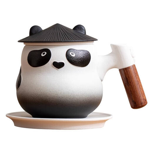 Shangyanfang Panda Cultural and Creative Tea Cup Tea Water Separation Cup Personal Tea Making Ceramic Cup High-end Gift Box Souvenir Birthday Gift