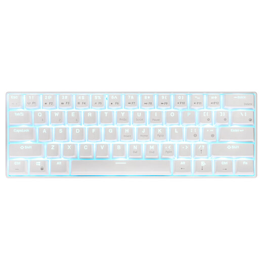 RK61 Wireless 2.4G/Bluetooth/Wired three-mode mechanical keyboard 61 keys compact portable notebook IPAD mobile phone office computer game keyboard white ice blue light tea axis