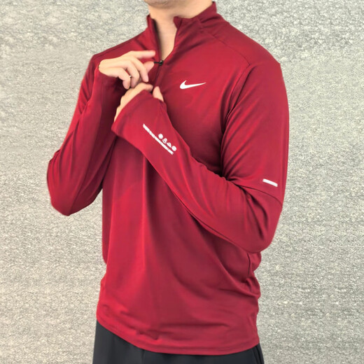 Nike (Nike) T-shirt à manches longues pour hommes 2025 Nouveau élément de remise en forme à séchage rapide