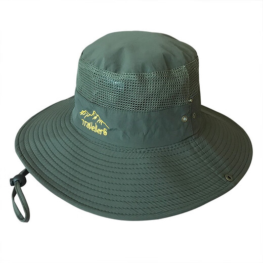 Haoguan Hat Men's Summer Sun Hat Outdoor Breathable Sun Protection Hat Cycling Hat Fisherman Hat Mountaineering Fishing Sun Hat Dark Gray One Size