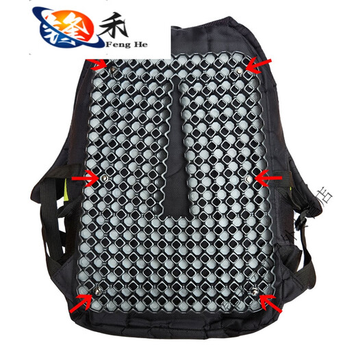 Backpack Breathable Pad Cycling Bag Hiking Bag Sweat-proof Tactical Vest Cooling Side Surround Ventilated Chest Bag Men Copper Colored Shoulder Pad + Tie Rope