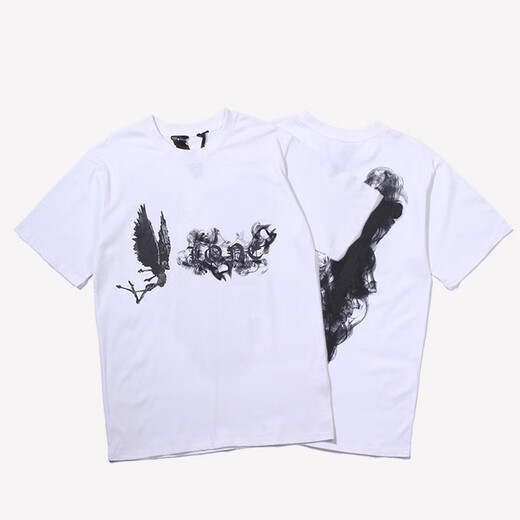 TX FOG重磅短袖T恤重磅VLONE FOG大V短袖fog高街嘻哈半袖情侣ins夏季高 hx6187黑色 S