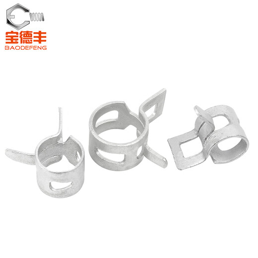Baode Fengda Cro Elastic Clamp Stahlgürtel Hoop Feder Stahl Klemme Wasserrohröl Hoop 65 Manganstahl Klemme Q673 Rohrklemme M7.5x8x0.6 [50 Stück]