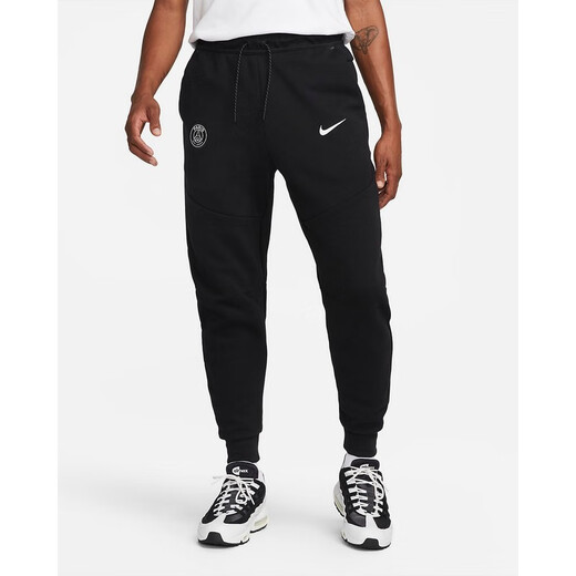 NIKE men's sports pants, legging style, elastic waistband, warm and comfortable, fashionable and beautiful, thin and light DN3091 Black/White L