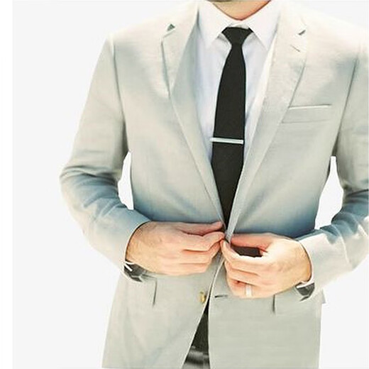 
CHALES KIMO Silver Tie Clip Men's Formal Clip Fixed Pin 5.5*0.5 07-Tie Clip