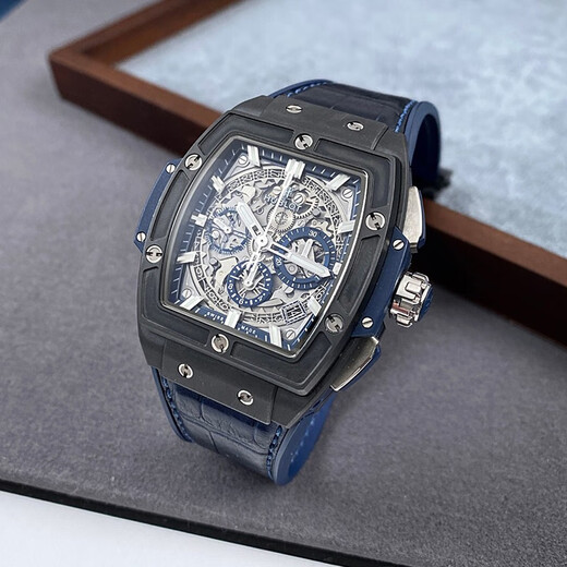 [Second-hand 99 new] Hublot/HUBLOT Soul BIG BANG series automatic machinery Swiss men's watch barrel type hollow waterproof luminous luxury goods 641.CI.7170.LR ceramics