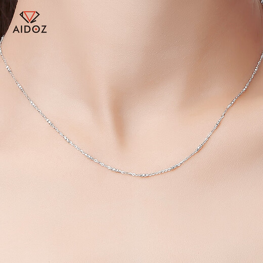 Aido diamond pt950 platinum necklace for women, Chopard inter-column chain, platinum o-shaped chain, shiny with pendant, plain chain, Chopard chain 3.1-3.3g, length 40cm, thickness about 1.2mmM buckle