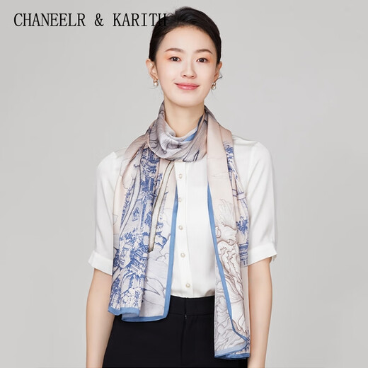 Chaneelr / Karith Shek Scarf 2025 New Mulberry Silk Fashion Women's Scarf Gauze Scarf Birthday