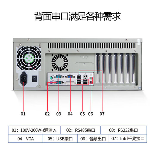 Advantech Industrial Control Machine IPC-510 610L/H Промышленное управление промышленным компьютером Верхнее 4U Шасси 684G2/I7-7700/16G/1TSSD/K IPC-610L