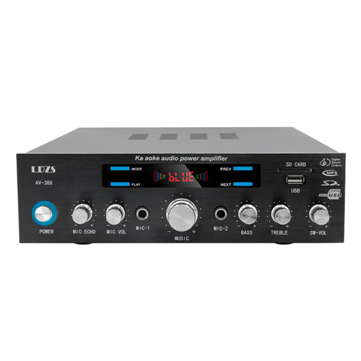 LDZS 2025 Neues Surround 5.1 Kanal Bluetooth-Verstärker Home Audio Professional Hochleistungs-Heimkino Super Heavy Bass Multifunktionskarte HiFi Home KTV-Verstärker 388 Doppelringbull Bluetooth Version