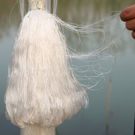 Fenglingwang nylon wire fishing net three-layer sunken net thickened handmade fish net durable net big fish wire mesh fish net fishing net sticky fish 1.4 meters high 22 meters long three-layer 3-finger sunken net