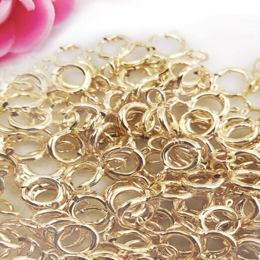 18k gold spring buckle, colored gold AU750 necklace bracelet buckle head with yellow rose gold, platinum universal buckle connector, 18K gold 5.0mm spring buckle (regular style)