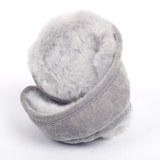 Chenghu snail earmuffs keep warm men's earmuffs in winter, winter earmuffs keep women's ears warm, men's ear protectors, men's earmuffs, light gray corduroy