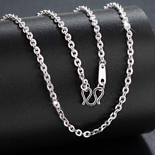Jamie Pt950 platinum necklace for women, fashionable flash O-shaped chain, versatile platinum pendant, platinum necklace for women, clavicle chain, length 55cm, weight about 15.3-15.45g