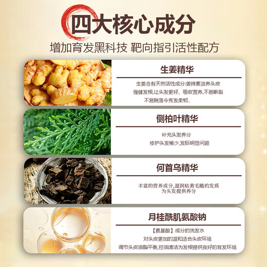 南京同仁堂防脱育发洗发水生姜头发增防脱发控油蓬松草本老姜王固发养发508g