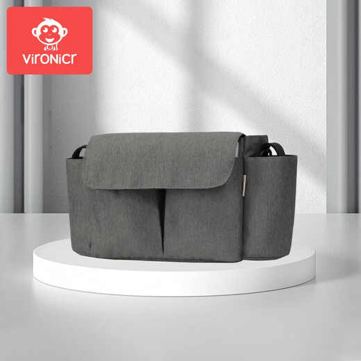 Viltonica Baby Proproller Sac Hanging Chatelle suspendue Sac de suspension de grande capacité Sac de rangement imperméable multifonctionnel Sac Mommy Multi-Color peut être soutenu et suspendu Gray Space