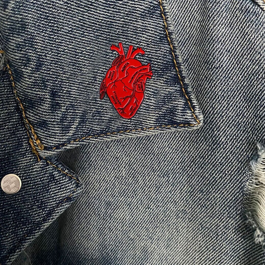 UHFR Anatomy Heart Art Enamel Pin Badge