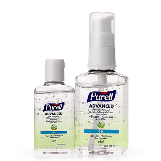 Purell Purell Bactericidal Hand Sanitizer Imported Hand-Free Disinfection Gel Portable Mini Portable 2-piece Set